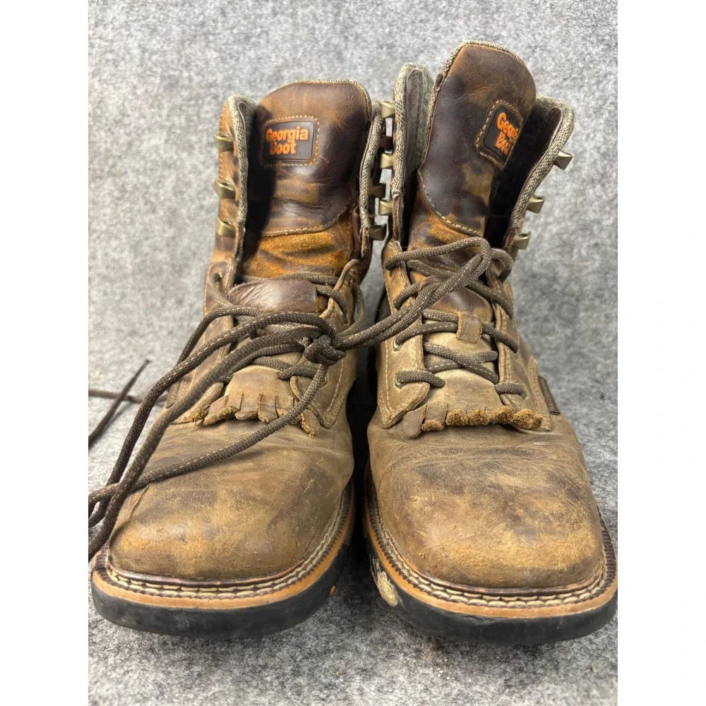 Georgia Boot Work Boots Mens 9.5M Brown Waterproof Carbo-Tec LTX GB00623